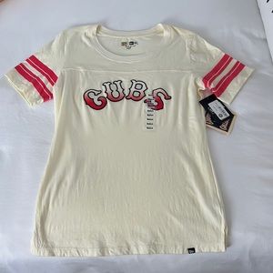 CHICAGO CUBS NEW ERA WOMEN'S 1914 CREAM AND ORANGE COLOR PACK TEE, Medium